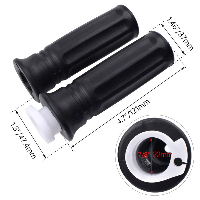 Royitay 7/8" Twist Throttle Accelerator Handle Grips, 75" Throttle Cable With ON OFF Switch for Mini Bike 49cc 50cc 80cc 90cc 110cc 125cc 212cc Pit Bike Dirtbike Go Kart Zooma Stand Up Gas Scooter - Image 2